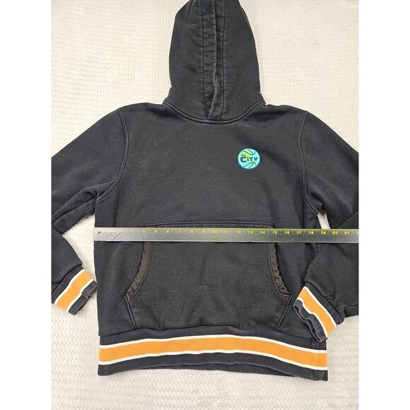 Just Don All City Sweatshirt Adult Small Black Fitted Hooded Pull Over - Picture 3 of 6